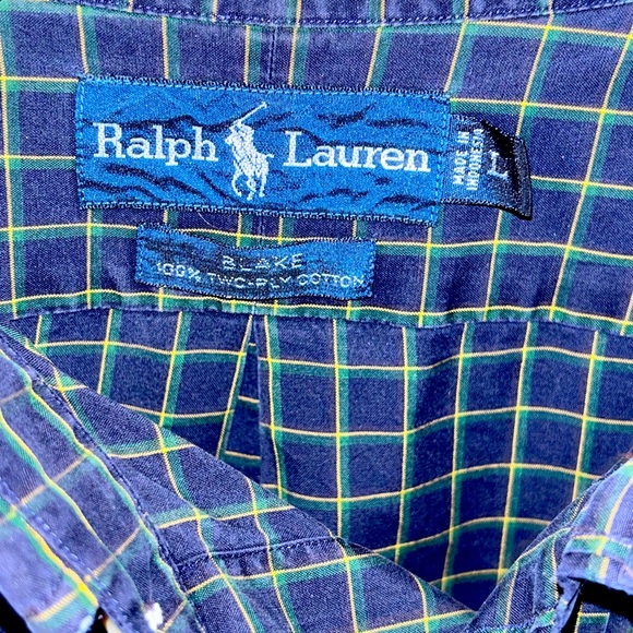 Blue Striped Ralph Lauren Polo Shirt! Men’s Large! - Picture 3 of 3